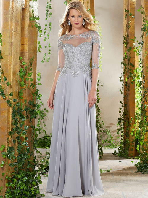 silver mother of bride dresses